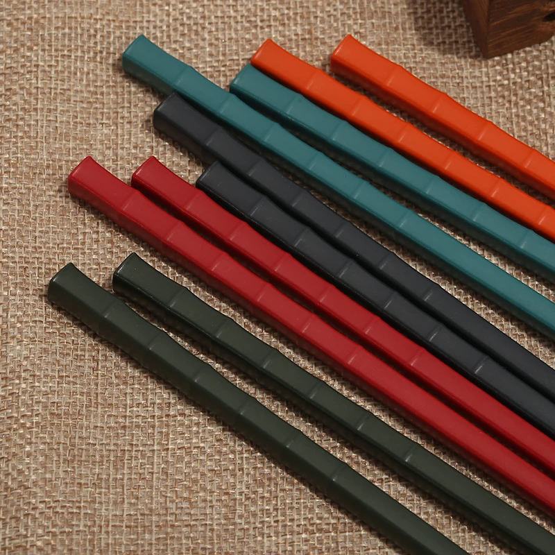 High Quality   Atrovirens color 24cm Chopsticks Deep Green 9.6 inch PET Plastic Chopsticks