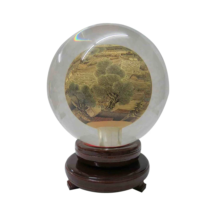 
Professional custom inner painting clear crystal balls for crafts 
