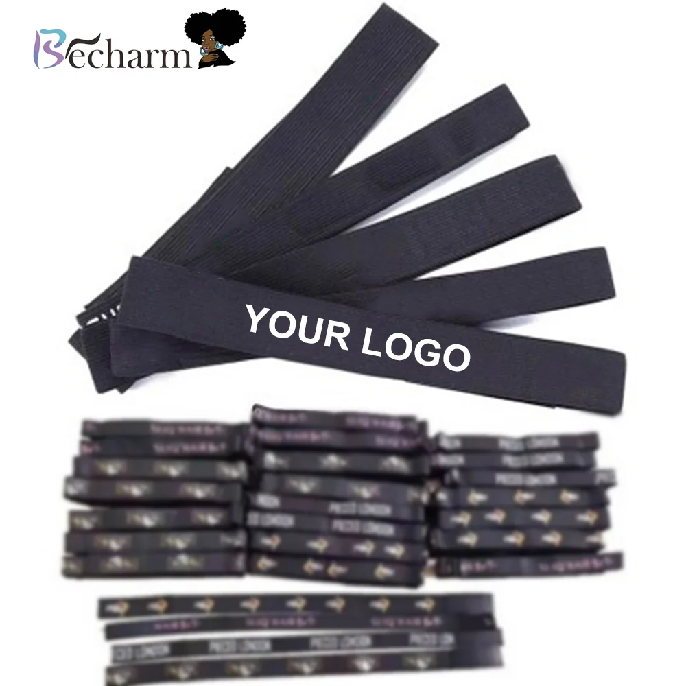 JF Logo Adjustable Custom Elastic Band For Lace Hair,Lace Melt Band Elastic Bands For Wig,Custom Elastic Band With Your Logo