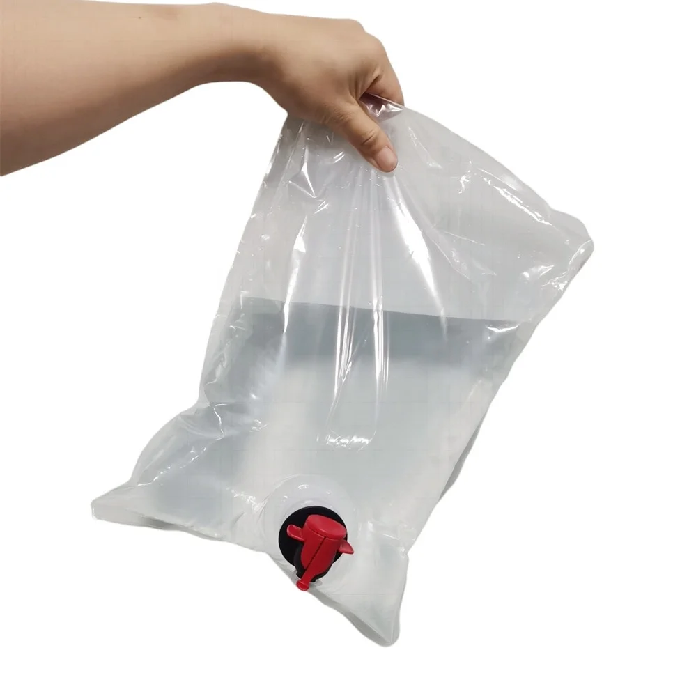 3L 5L Aluminum Film Lamination Plastic Wine Catering Pack Packaging Storage Bag In Boxes Spout Pouch Packaging