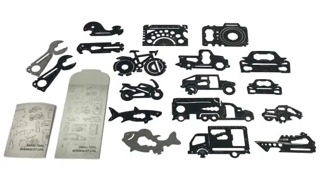 Promotional Party Personalized Souvenir Corporate Business Gift Giveaway Mini Gifts Card Multi Tool Christmas Tree Keychain