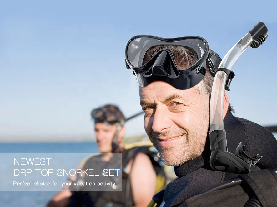 2022 Hot Sell Anti-Leak Kids Adult Size Half Face Mask Diving Snorkel Set