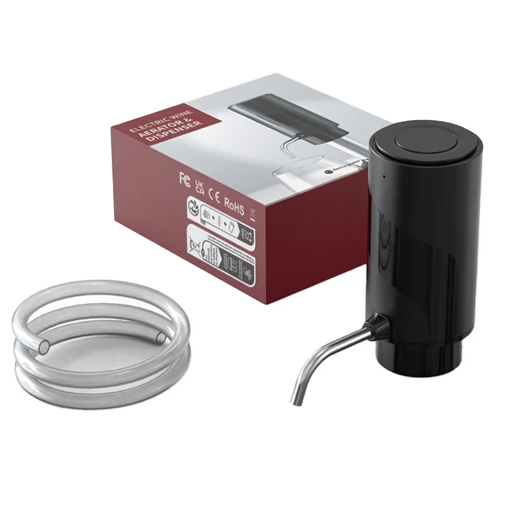 2024 New Arrival Gadgets Rechargeable Automatic Electric Liquor Red Wine Aerator Decanter Set
