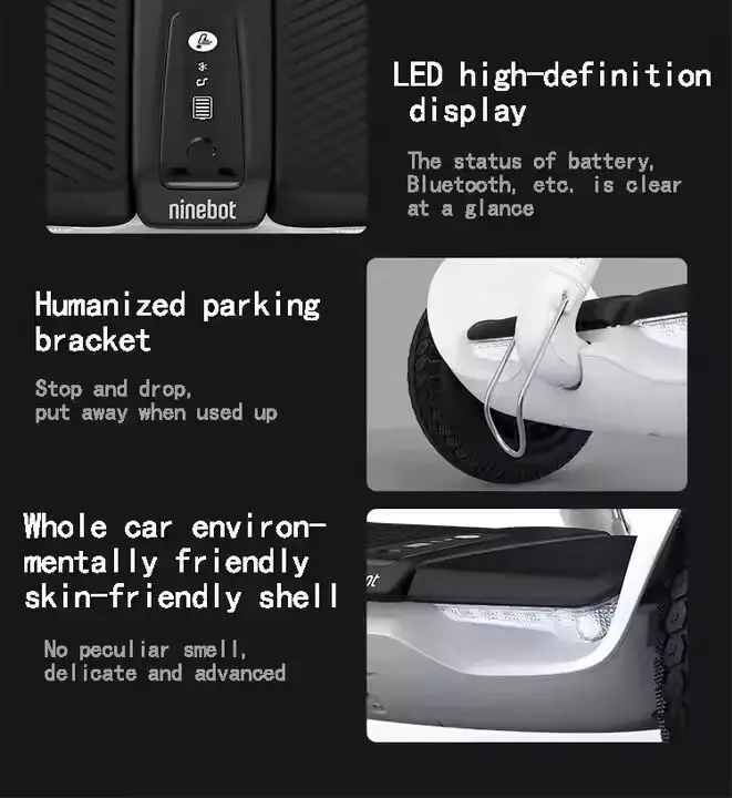 Ninebot L8 2-колесный самобалансирующийся Автомобильный Электрический скутер с ручкой гироскутер управлением через приложение и Bluetooth
