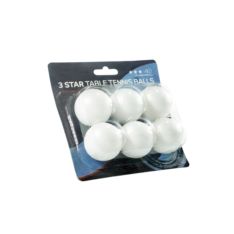 
Good Quality Aurora ABS custom print logo 3 Star table tennis balls office match 6 pcs package pingpong balls 