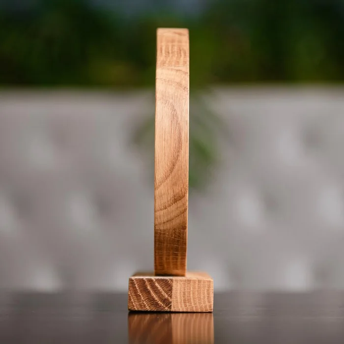 EZD Customize Table top wood Billboard Facebook instagram plaque QR Code Business store Social Media Sign