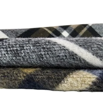 Factory supply wholesale price ready stock solid color woven wool melton woolen fabric