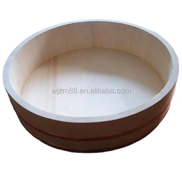 Japanese style wooden sushi tub, sushi hangiri, rice soak tub wholesale