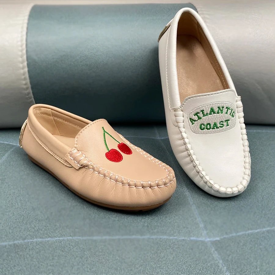 New Kids Boy Kids Leather shoes Moccasin Loafer Soft Outdoor Fashion Boat Shoes Kids Loafer