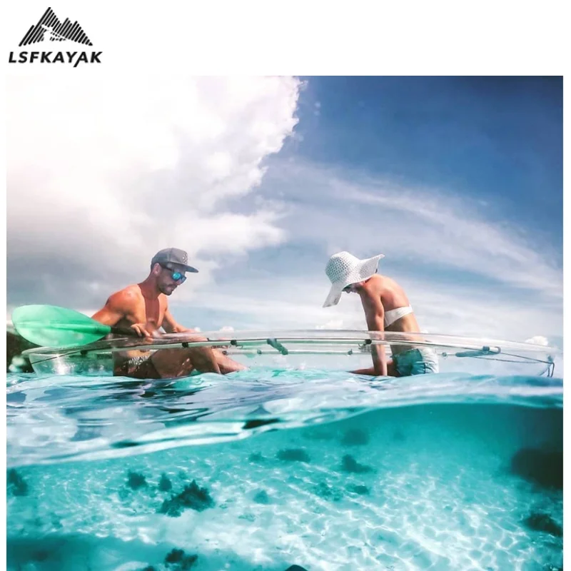 LSF Double Seats Clear Kayak Transparent Boat Canoe/Kayak for Tour