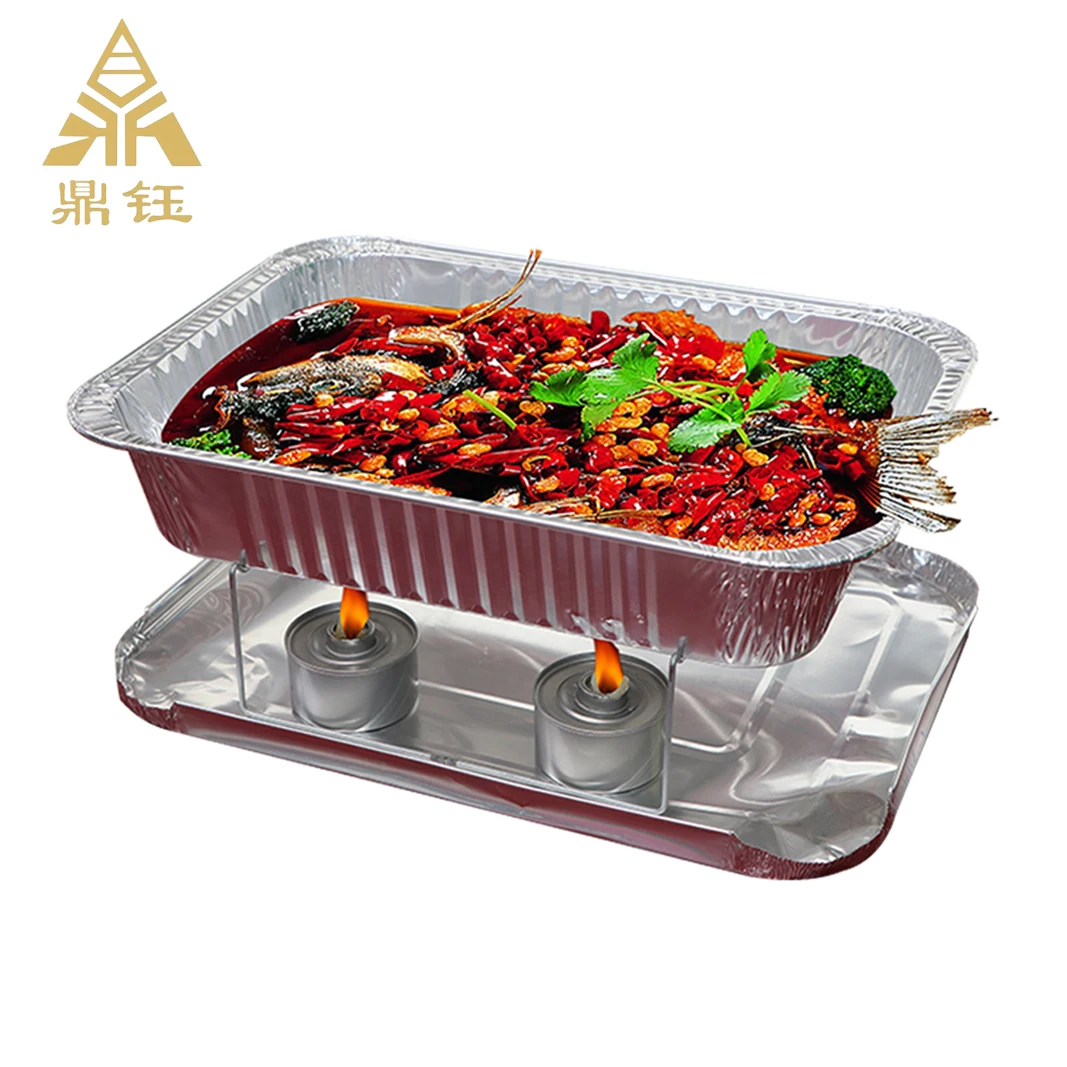 Loaf Thickened Square Tin Foil Box Barbecued Crayfish Wrapped Barbecued Fish One-Off Aluminum Takeout Meal Box