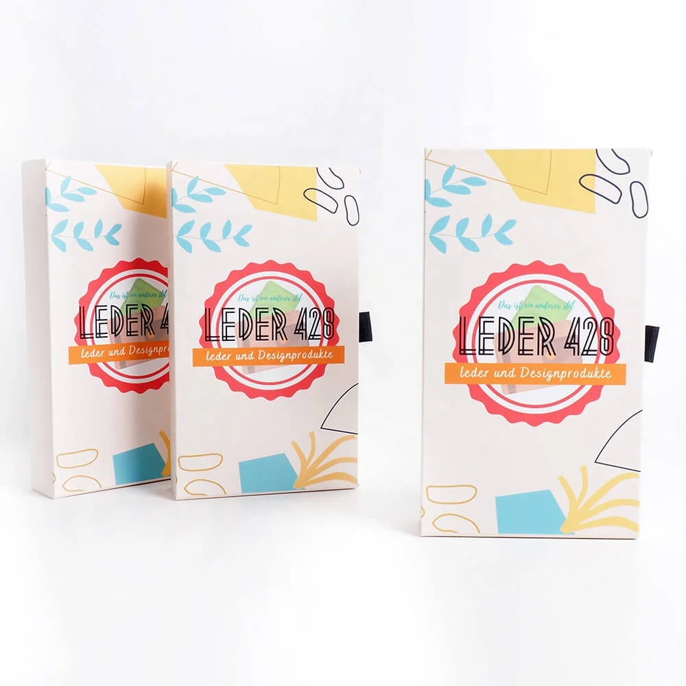 High Quality Custom Printed Rectangle Drawer Wallet Box