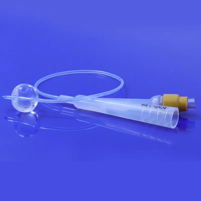 Medical Grade Silicone Catheter Pet Disposable Sterilized Clear Double Cavity 6CH/FR Catheter