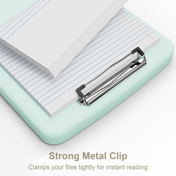 Custom Personally Black A4 mini Folder PP Clipboard Practical Storage With Pen Holder Organizer File Case Professional Clips