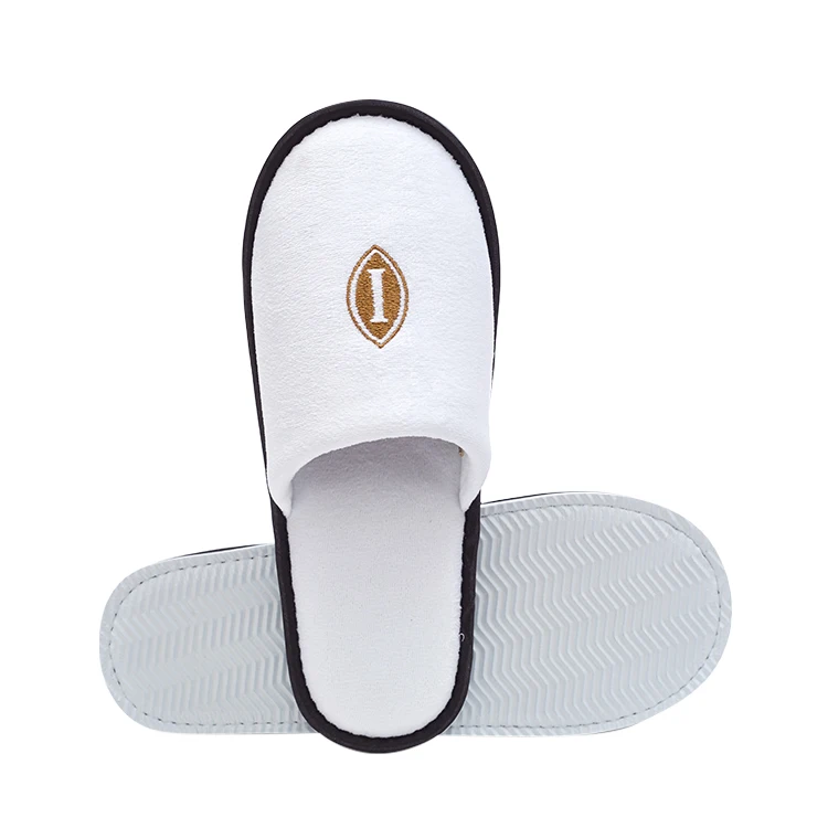 5-Star Disposable White Cotton Slippers Luxury Hotel Slippers Custom Logo