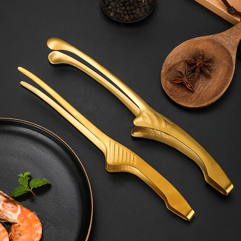 Kitchen Gadgets Restaurant Buffet Stainless Steel Tweezers Barbecue Tongs Kitchen Utensils Food Tongs