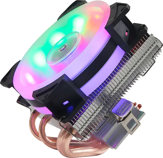 LGA1700 1200 Rgb Color Led Computer Cooler Fan Cpu Radiator Cooler 3pin 4 Heat pipe cooler
