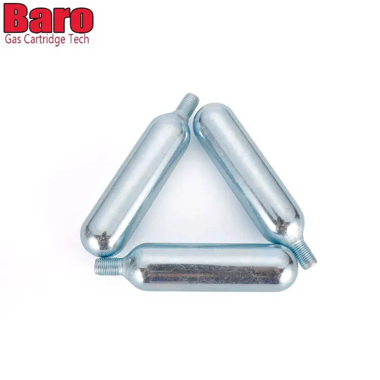 Professional Design Seamless Stretch Mini Gas Refill 25g CO2 Cartridge Gas Bottle 25g CO2 Gas Cylinder