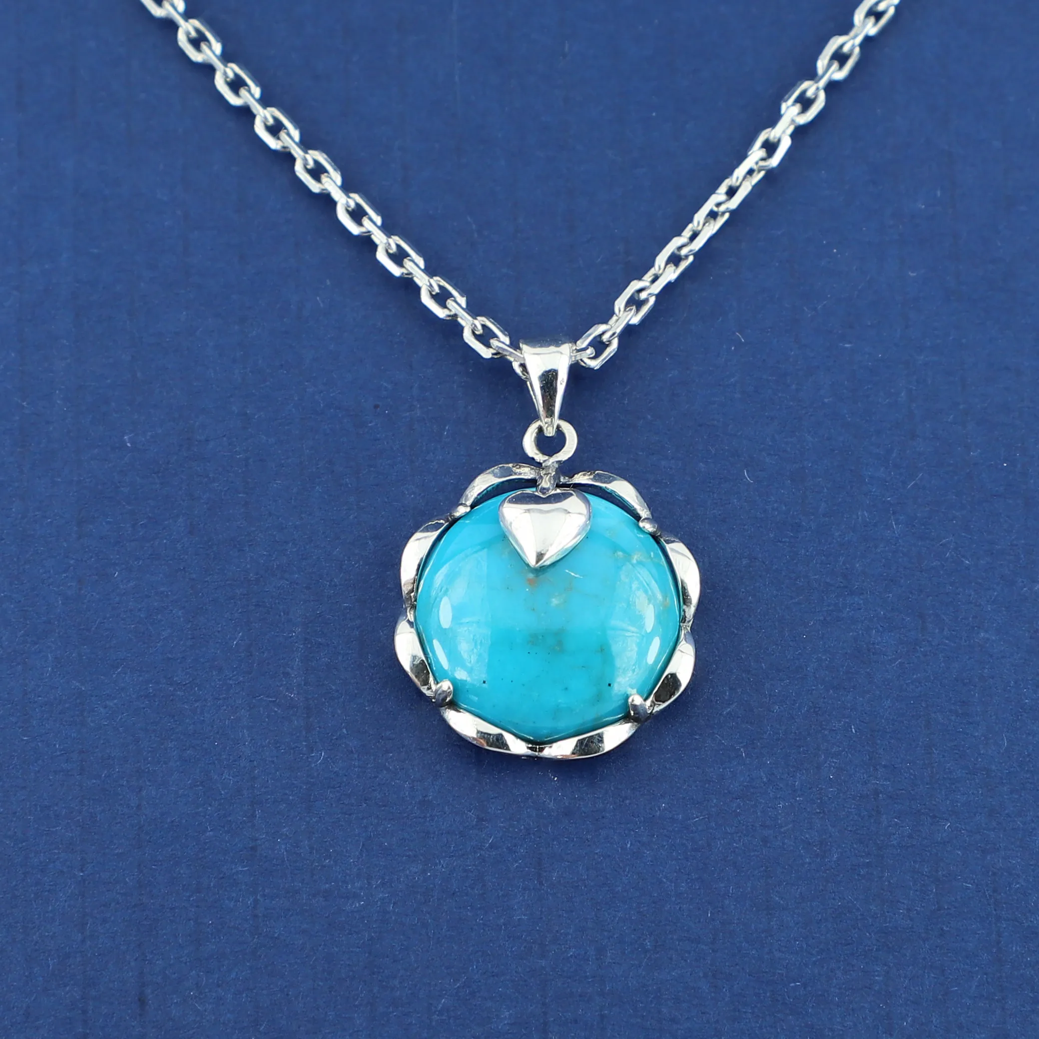 Manufacturer Professional Gemstone Original Design Trendy 925 Sterling Silver Jewelry P11009 Turquoise Pendant