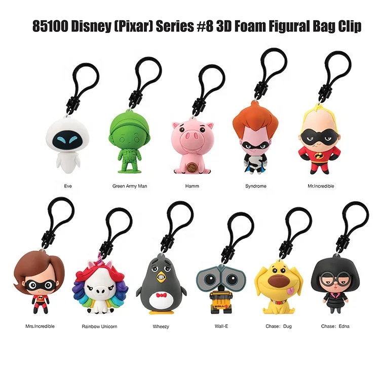  PLASTIC ANIMATION TOYS HOME FURNISHING 3D MOVIE CARTOON CHARACTER IMAGE DISNEY PIXAR S8 CLIP BAG KEYCHAIN WITHOUT ROYALTY