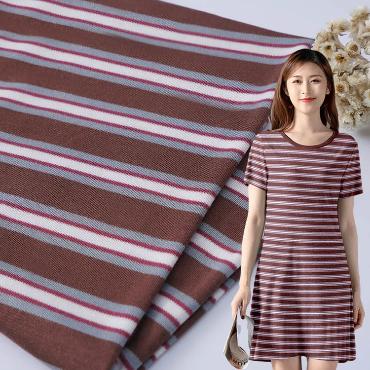 Wojun textile t shirt 100 modal fabric super soft fabric modal striped modal jersey fabric