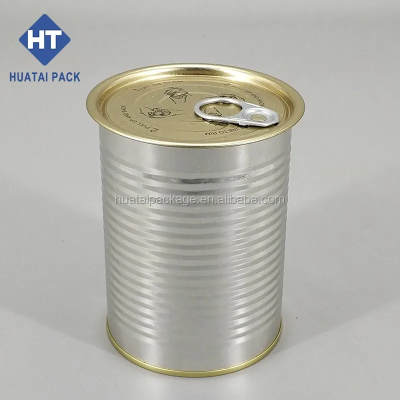 Customized empty round easy open lid tomato sauce/vegetable seeds tin can