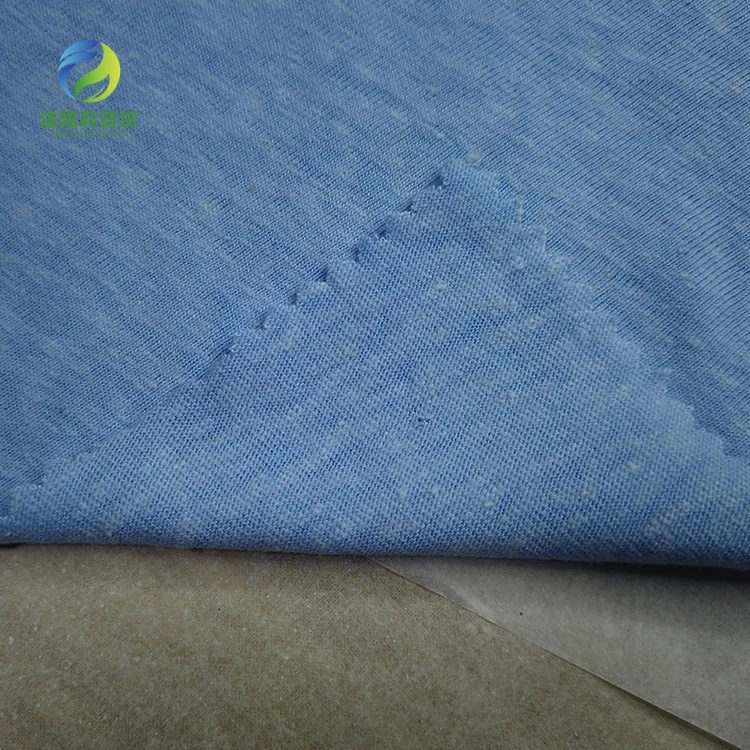 
organic natural linen viscose knits 270g 55%linen 45% viscose linen jersey knitted fabric for baby 