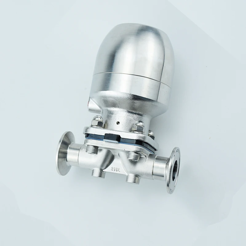 Food Grade Sanitary Chemical beverage medical Industrial Mini Type Pneumatic Stainless Steel Diaphragm Valve