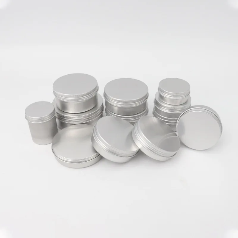5g 10g 15g 20g 30g 40g 50g 60g Aluminum Tin Jars Metal Empty Cosmetic Face Care Eye Cream Lip Aluminum Candle Wax Cosmetic Cream