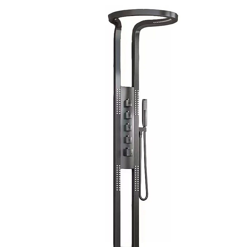 2024 Bathroom Wall Mounted Shower Mixer Matt Black  Rainfall for Bathroom Shower Sets