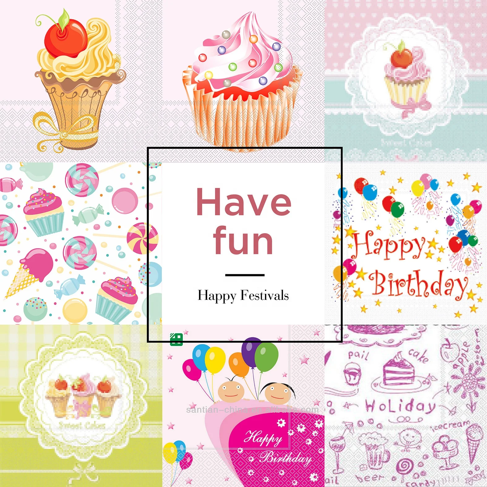 Disposable Custom Paper Disposable Print Decoupage Custom 3 Ply Paper Lunch Napkins,paper Napkins & Serviettes 1/4 Folding