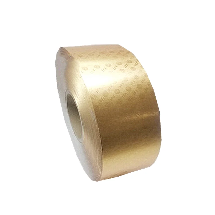 High quality printed and embossed cigarette warpe laminated paper  jumbo roll aluminum foil for cigarette packaging