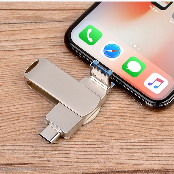  USB флеш-накопитель 32 ГБ внешнее запоминающее устройство расширения диск для подключения iPhone Android Тип C ПК 3 в 1usb