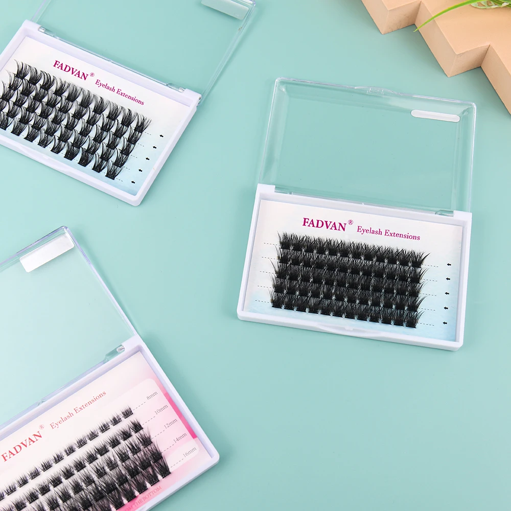 8-20mm Segmented Eyelash Cluster False Eyelashes Custom Logo Lash Natural Fluffy Private Label Diy Lash Extension
