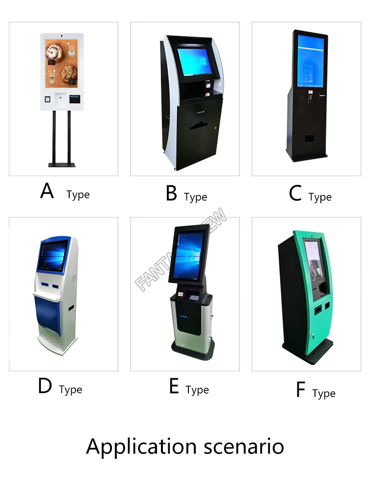 self service payment kiosk with ATM ,bill,printing photo booth,card reader,ticket vending machine