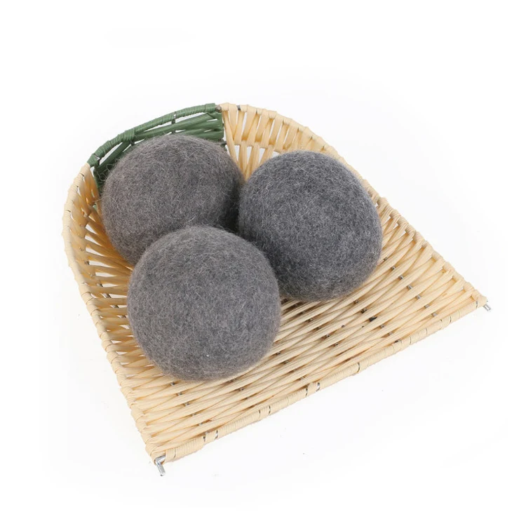 Reusable Organic Wool Dryer Balls for Dryer Machine 7-7.5CM Anti-Wrinkle Drying Softener Baby Clothes Laundry Soft Gentle Fabric