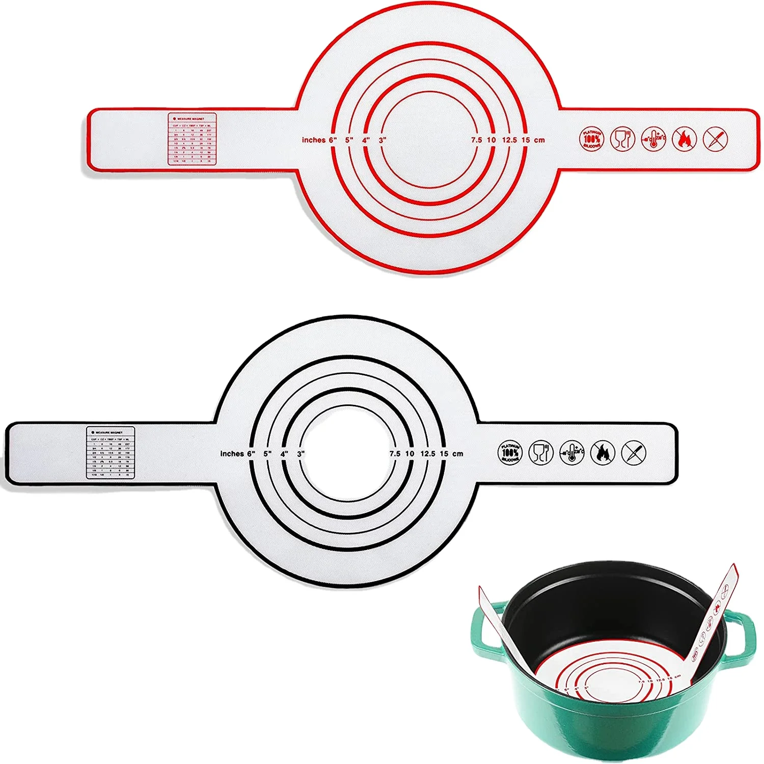 Best sale Heat Resistant Silicone Bread Baking Mat Sling For Dutch Oven Liner Pad With Long Handle