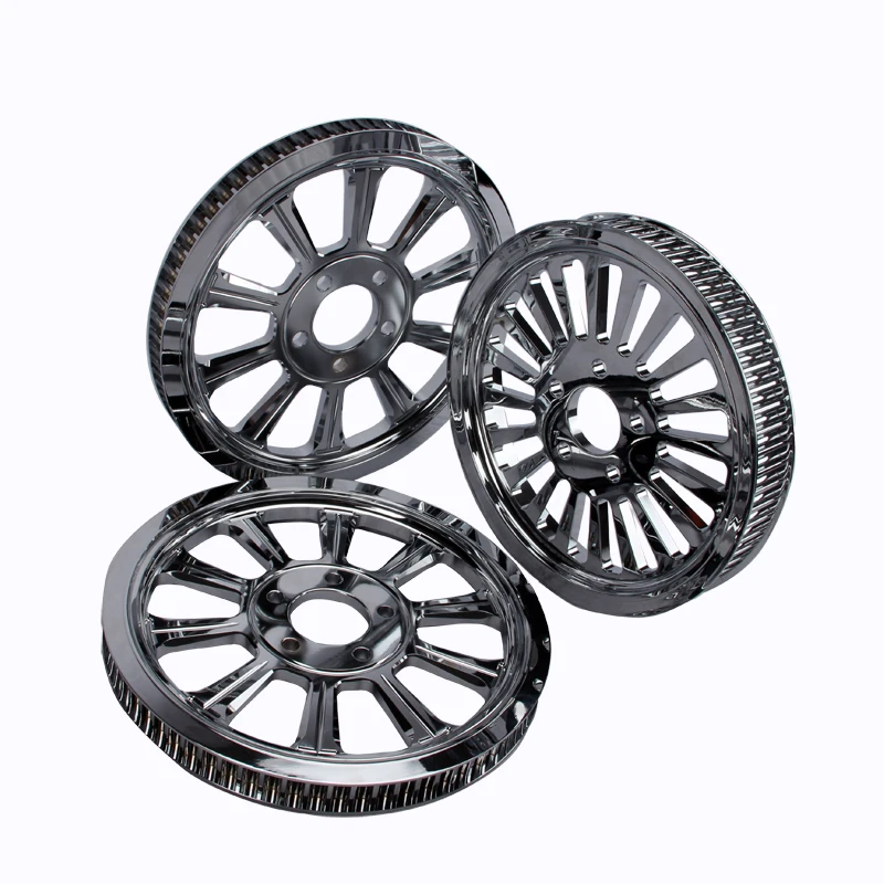 The manufacturer customized the model suitable for Harley, refitted the brake disc 68t-6061 aluminum alloy belt pulley