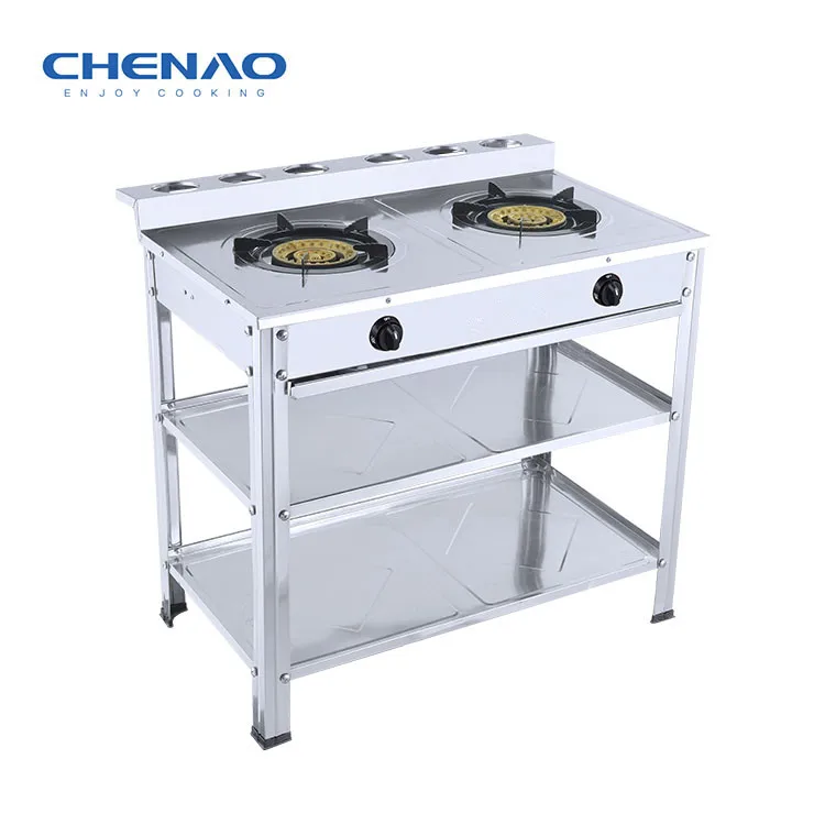 
 Китайская кухонная плита с двойной горелкой, уличный гриль для барбекю  