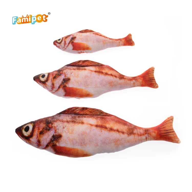 Pet Toy Natural Catnip Filled Interactive Cat Fish Toy Wholesale Cute Stuffed Soft Fish