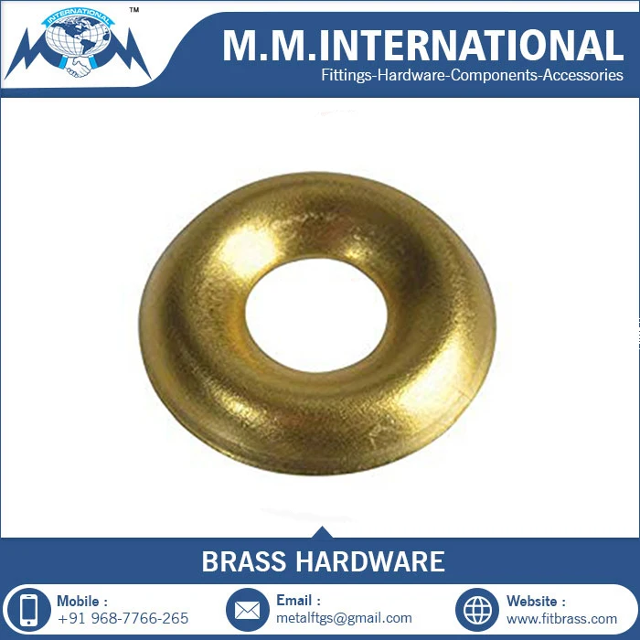 Brass Golden Plated Screw Cup Washers for Industrial Oil Liquid Application Customized Washers