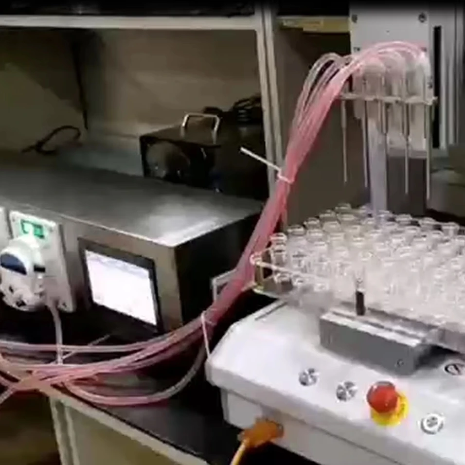 10x5 eye drop flacon 3 axis  5 channel dispensing filling  robot