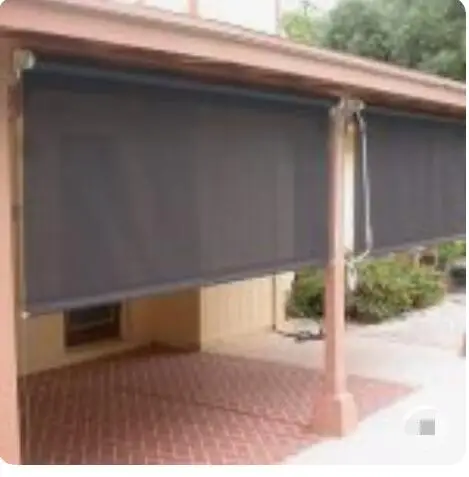 Waterproof auto retractable shade screens motorized roller zip track outdoor Roller blinds