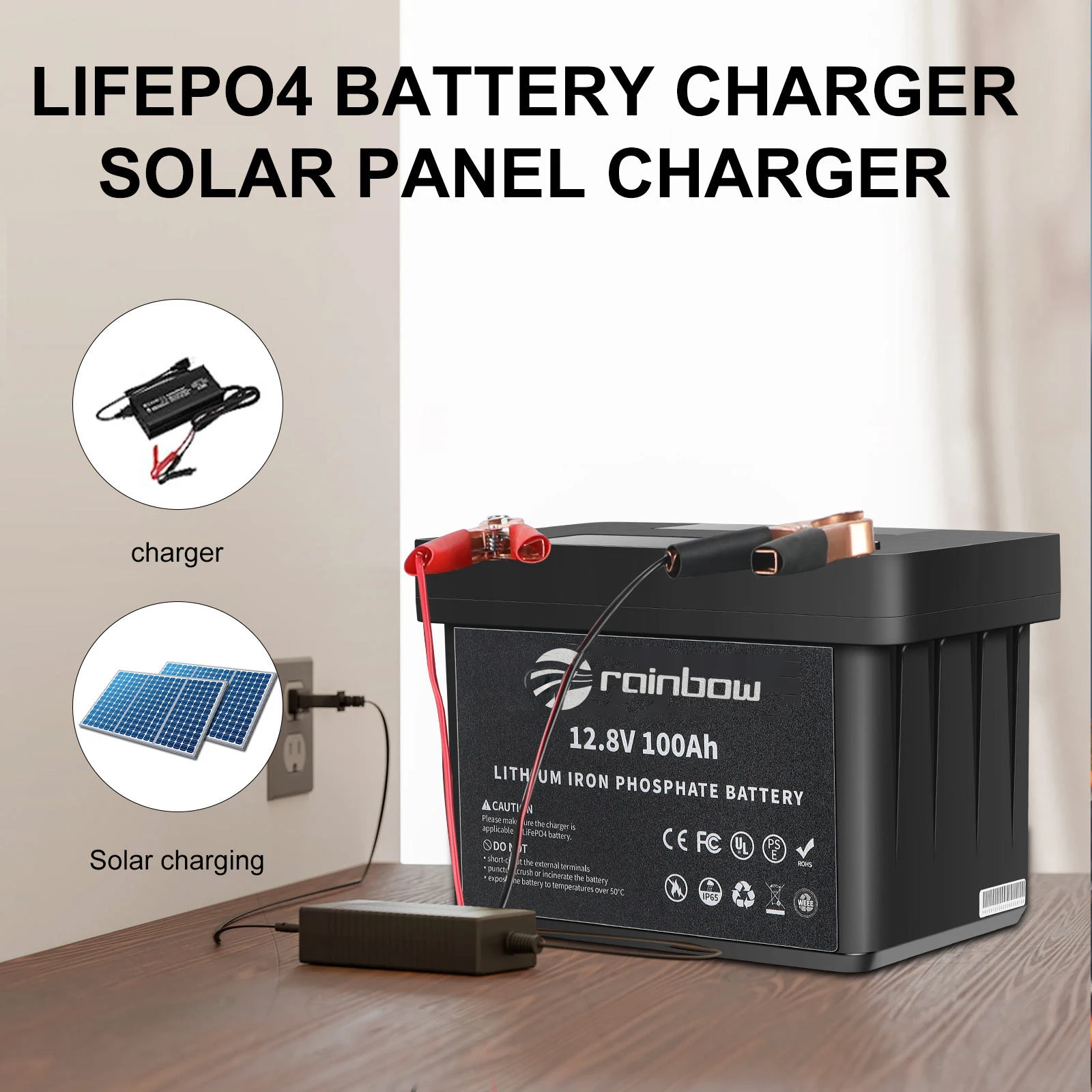 Lifepo4 Battery 12V 100Ah 200Ah 300Ah 400Ah 100 300 200 Ah Deep Cycle 12 V Volt 12.8V Solar 24V 12V Lithium Ion Battery Pack