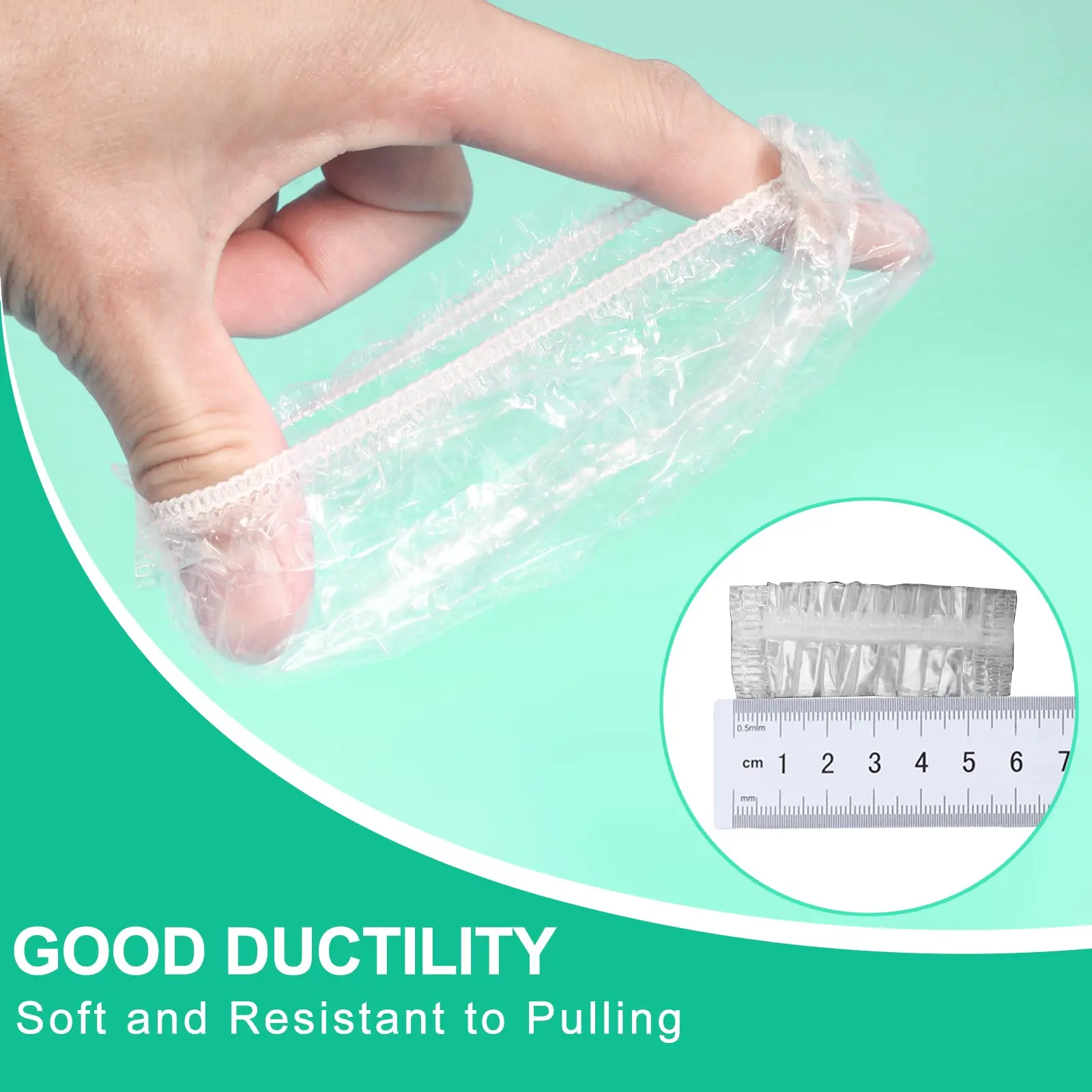 100 Pack Clear Disposable Ear Protectors Waterproof Ear Covers for Hair Dye, Shower, Bathing