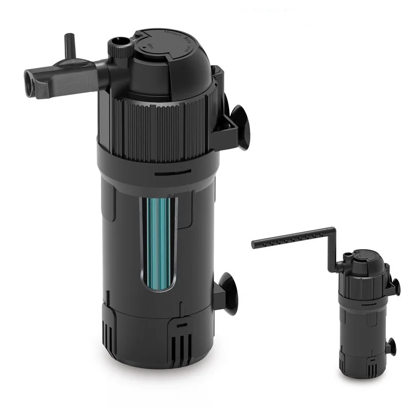 Freshwater And Seawater Adjustable Water Flow Fish Tank  Aquarium Internal Filter Submersible UV Filter pump