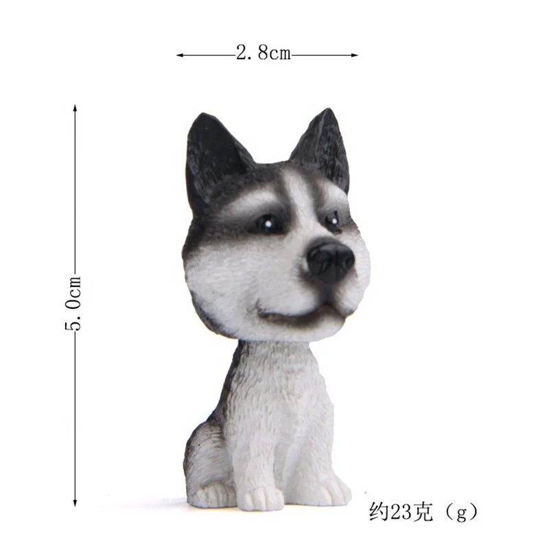 Kids Toy Cute Cartoon Resin Anime Figure Car Toys Dog Bobblehead