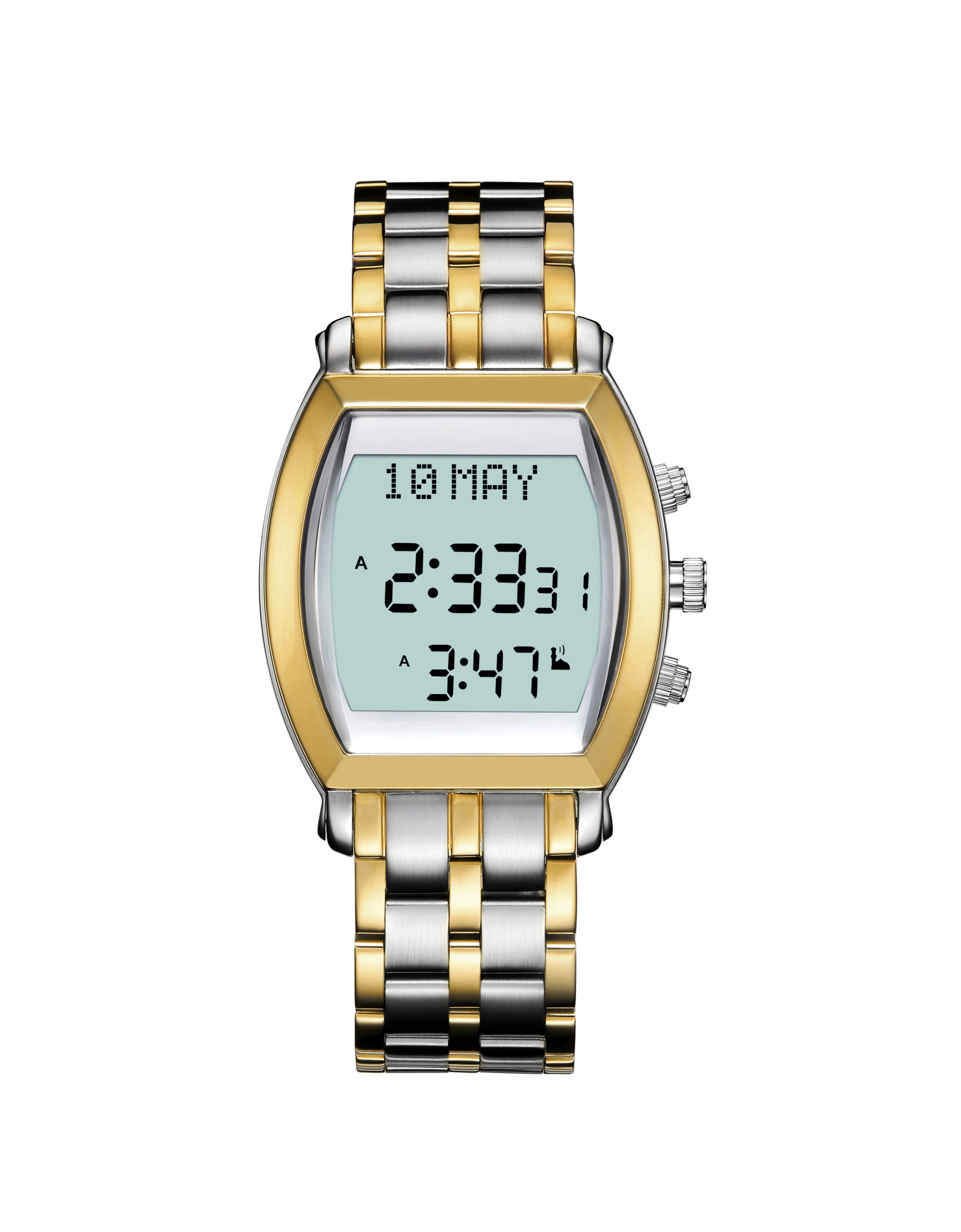 Muslim Prayer Watch with time / month/ date /year /Calendars/ for azan muslim watch qibla digital compass taqweem selection