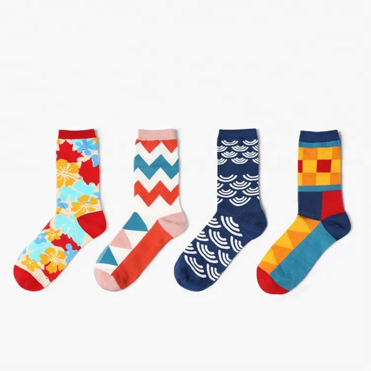 
Novelty Box Packaging Custom Cute Socks, Fashion Teen Tube Cotton Socks, Funny Mens Designer Socks 