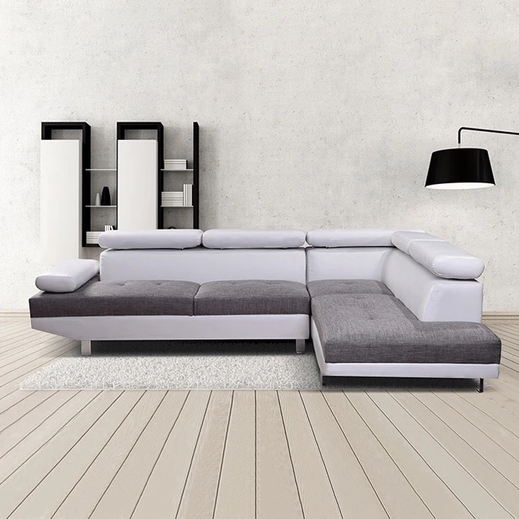 
custom modern luxury sectional living room L shaped leather reclining couch furniture sofa set 